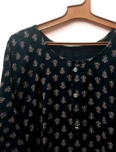 Printed Black Kurti