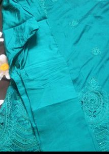 Teal Embroidered Kurti