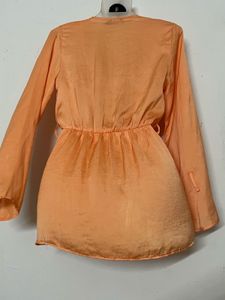 BRANDED Elegant Orange Wrap Top