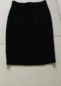 Black velvet skirt