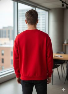 Red Graphic Print Sweatshirt (UNISEX)