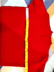 Red Mock Neck Knit Top