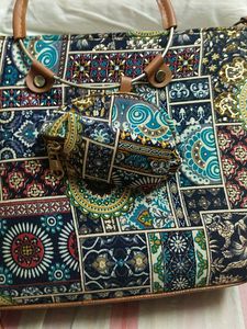 Boho Patchwork Handbag with Sling Strap
