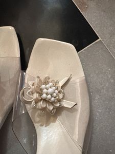 Chic White Flat Sandals with Embellishments