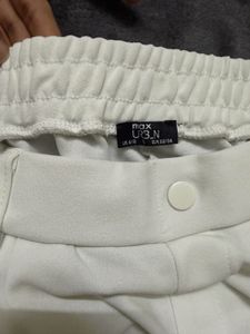 Cream Wide Leg Trousers