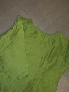 Embroidered Green short Kurti
