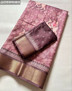 Dola Silk Kalamkari Print saree