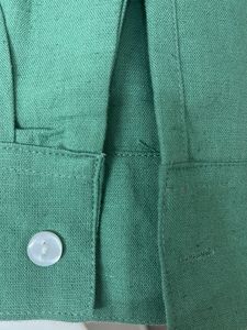 new Green Floral Embroidered Button-Up Shirt