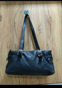 Black Leather Shoulder Bag