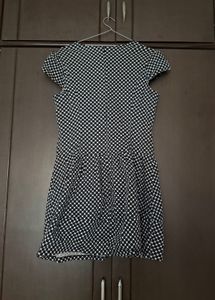 Chic Black &amp; White Polka Dot Dress