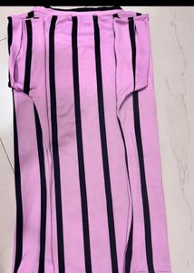 Cute Pink Striped Coffee Lover T-Shirt