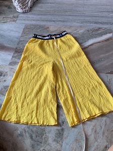 Yellow Wide Leg Palazzo Pants