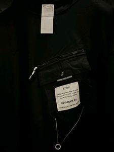 Designer.co Black Utility Pocket Top