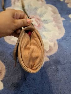 Chic Pink Suede Crossbody Bag