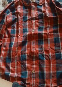Men's Red Plaid Long Sleeve Shirt