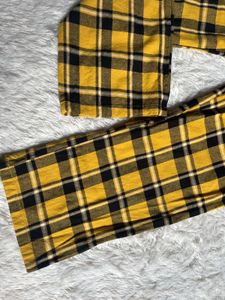 Clueless Inspired Yellow Plaid High-Waisted Pants