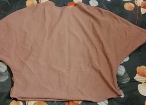 Ribbed Knit Batwing Sleeve Top