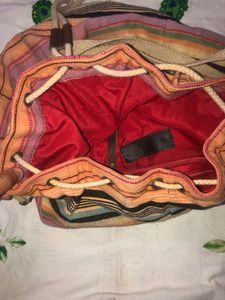 limited time Striped Drawstring Hobo Bag if you go