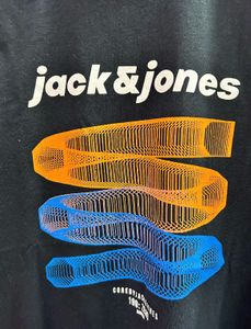 Jack &amp; Jones Black Graphic T-Shirt