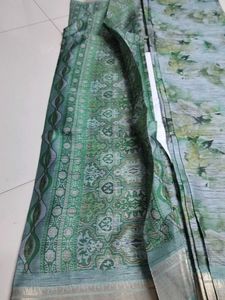 Grey colour floral design saree...