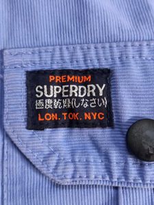 Superdry Men's Light Blue Casual thick Shirt