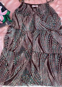 Tiered Printed Mini Dress