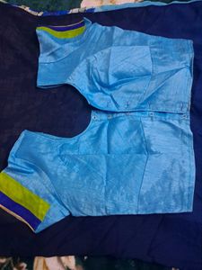 Vibrant Blue Cotton Saree