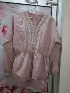 Chic Lace Trim V-Neck Top