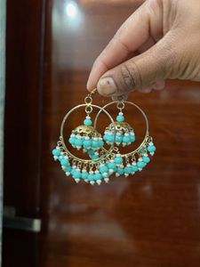 Bohemian Turquoise Hoop Earrings
