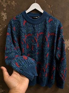 Corsieri Italian Blue Knit Sweater