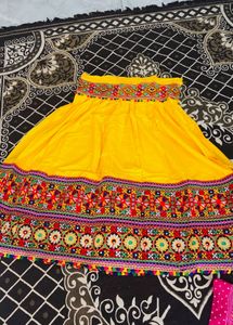 Vibrant Yellow Embroidered Lehenga Choli Set