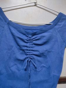 Blue Crop Top
