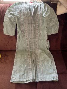 W branded Mint  Green embellished Kurti