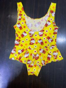 Red &amp; White Striped Bikini for kids