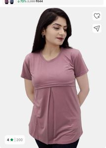 Comfortable Maternity Top - Pink