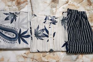 Leaf Print Suit 3 Piece