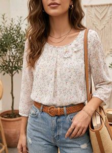 Floral Print Bell Sleeve Top
