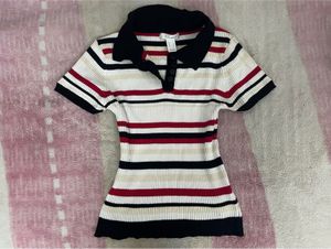 knitted polo top