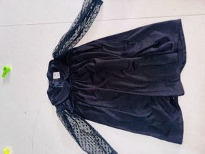 Tior Girls Back Lace Sleeve Dress