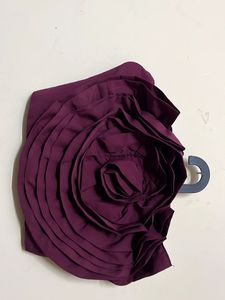 Unique Plum Rose Pleated Top