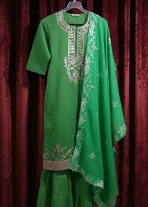 Elegant Green gota patti sharara kurta set!!