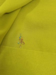 Elegant Yellow Embroidered Saree