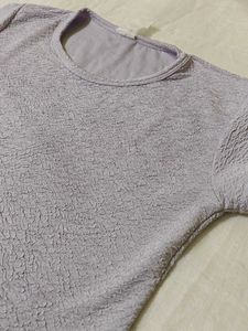 Women's Lavender Textured Mini Dress