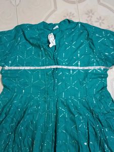 Stunning Teal Sequined Kurta
