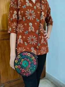 Boho Round Crochet Bag