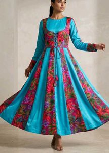 Beautiful Blue Floral Gown