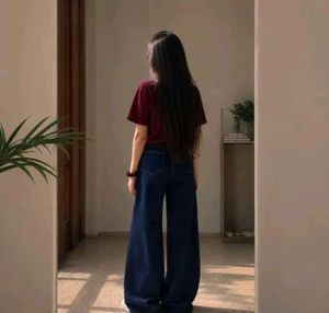 Wide Leg Denim Jeans