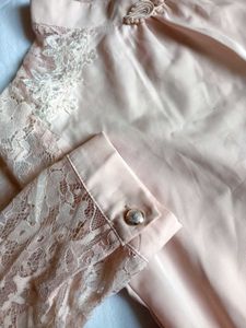 Pintresty Korean Top With Lace Sleeves