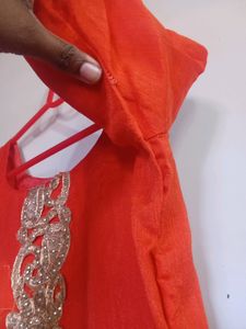 Orange Color Kurta Kurtis