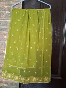 Green Embroidered Kurta Salwar Dupatta set